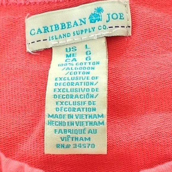 Caribbean Joe, Long Sleeve Pullover, SZ L - Picture 3 of 12